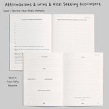 90-Day Goal Setting Notebook, Includes Refillable Cover and 3 Eco-Friendly Inserts