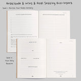 90-Day Goal Setting Notebook, Includes Refillable Cover and 3 Eco-Friendly Inserts
